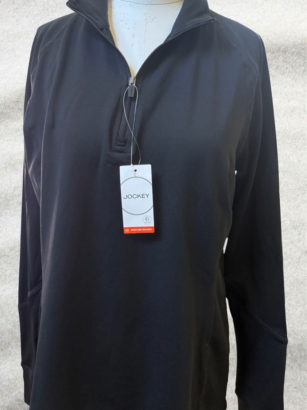 Jockey Black Half-Zip Performance Pullover Sz L